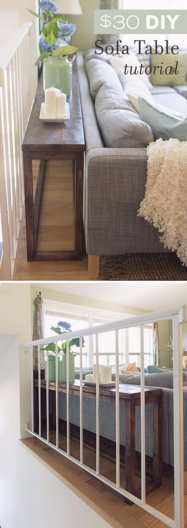$30 DIY Sofa/Console Table.