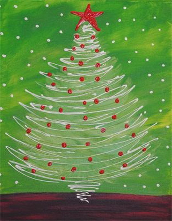 15+ Easy Canvas Painting Ideas for Christmas 2017