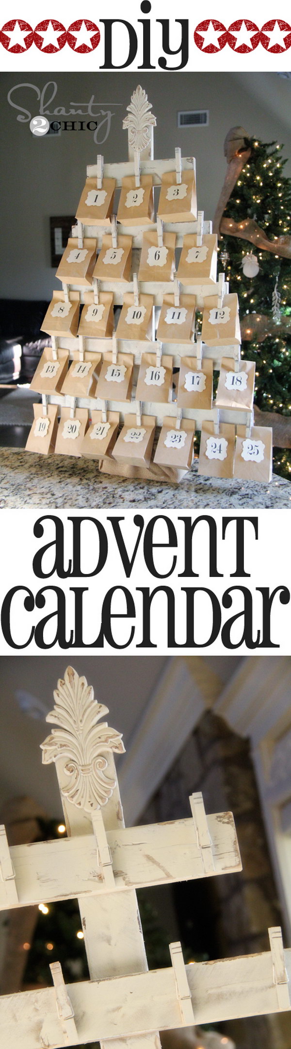 DIY Christmas Countdown Calendar Ideas Tutorials 2017