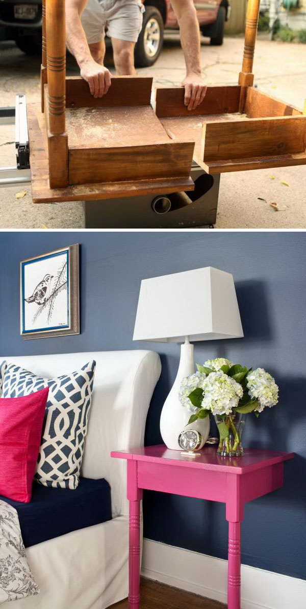 Turn an Unused Table into a Pair of Stylish and Useful Nightstands.