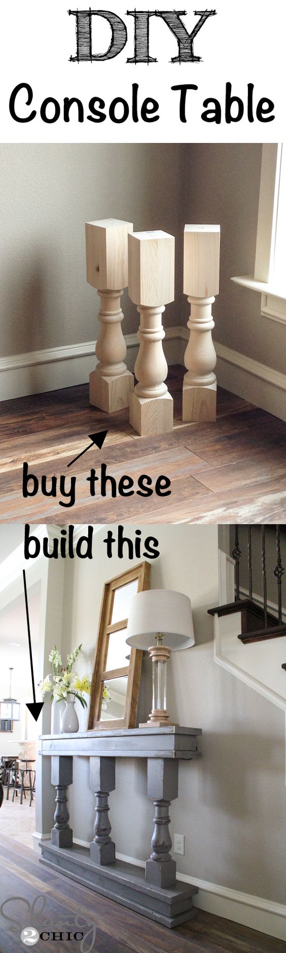 Easy DIY Console Table.