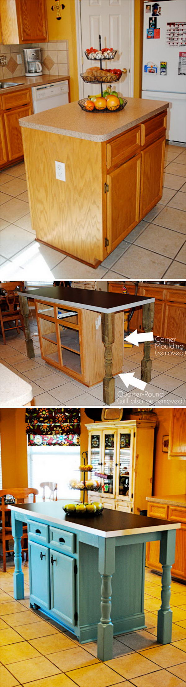 Clever Kitchen Island Makeover.