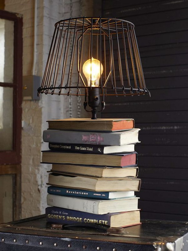 Upcycled Books Lamp 
