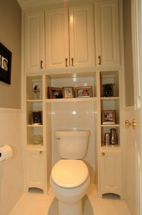 small bathroom storage ideas over toilet