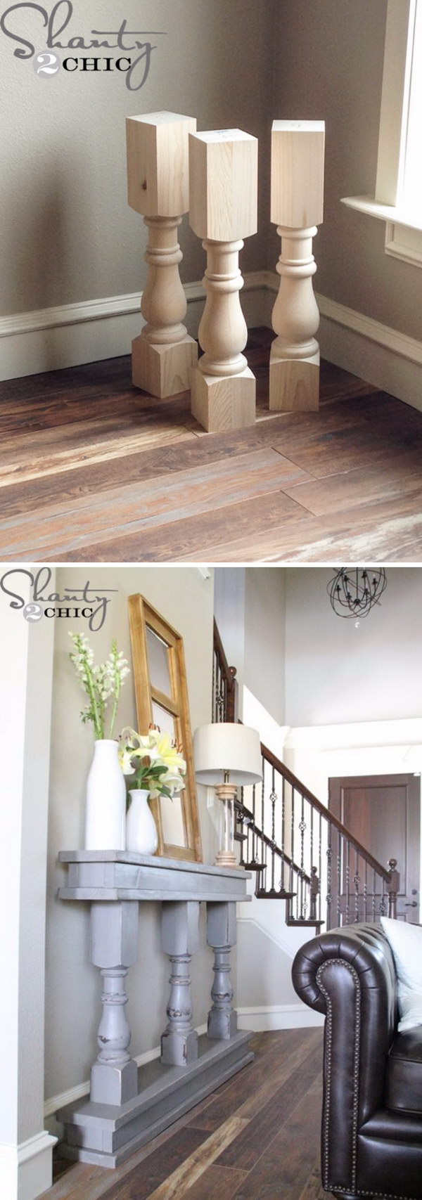 Easy DIY Narrow Wall or Sofa Table for Organisation And Displaying.