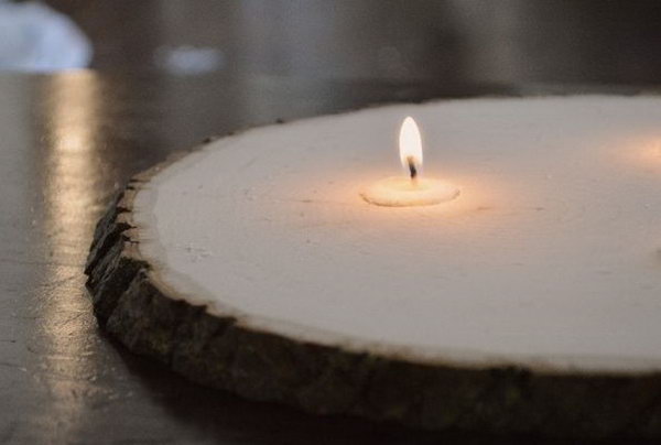 Tree Slice Candle Holder. See more