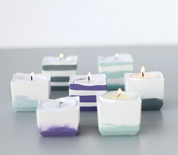 Ice Cube Tray Votive Holders. Get the tutorial