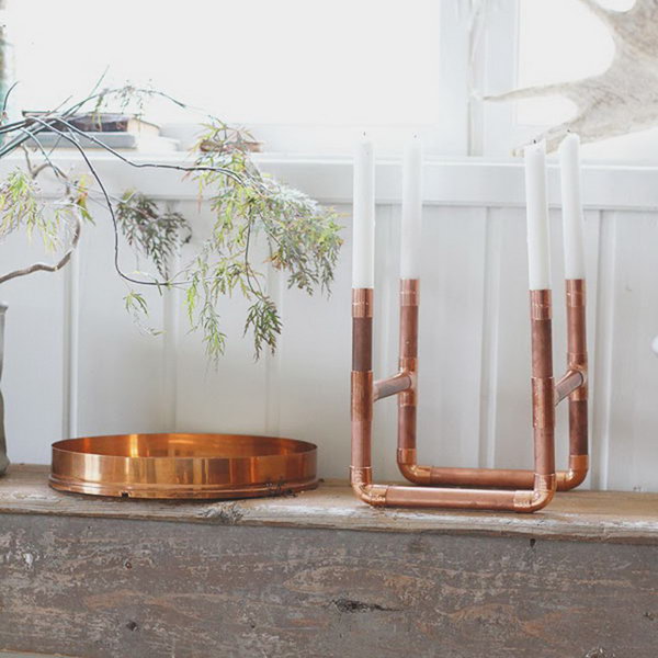 Copper Pipe Candle Holder. See how