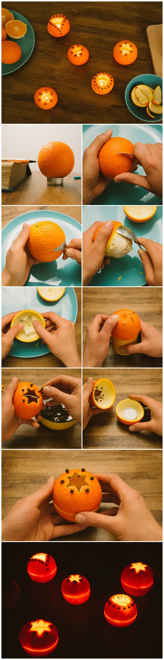 Orange Candle Holder.