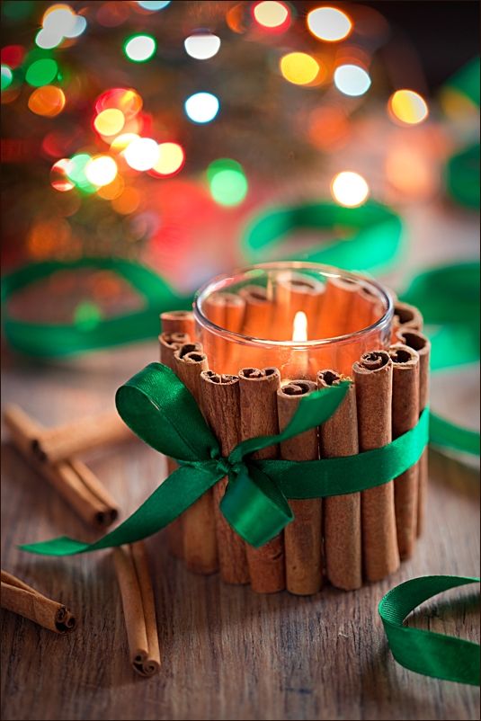 DIY Cinnamon Candles.