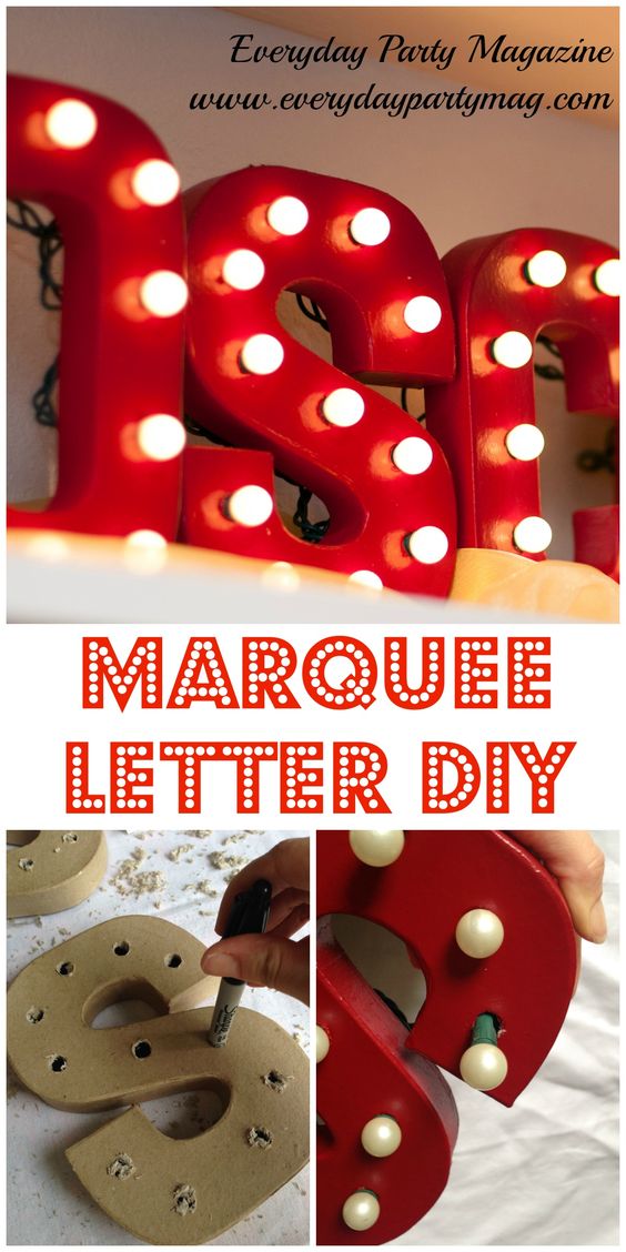 DIY Marquee Letters.