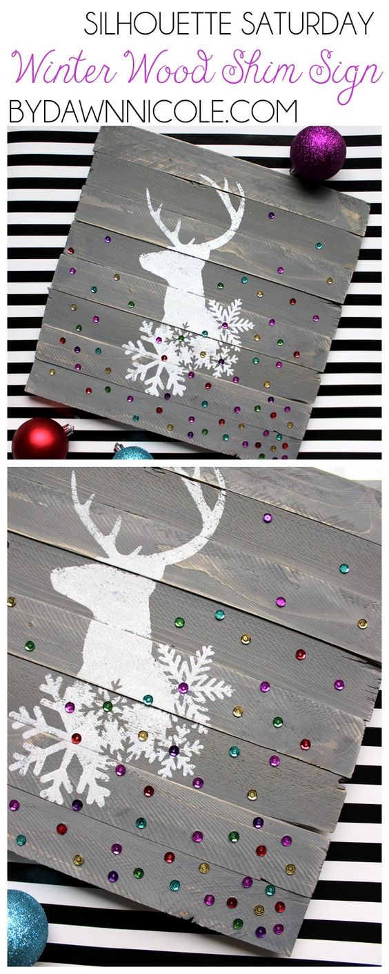 DIY Silhouette Wood Shim Sign. 