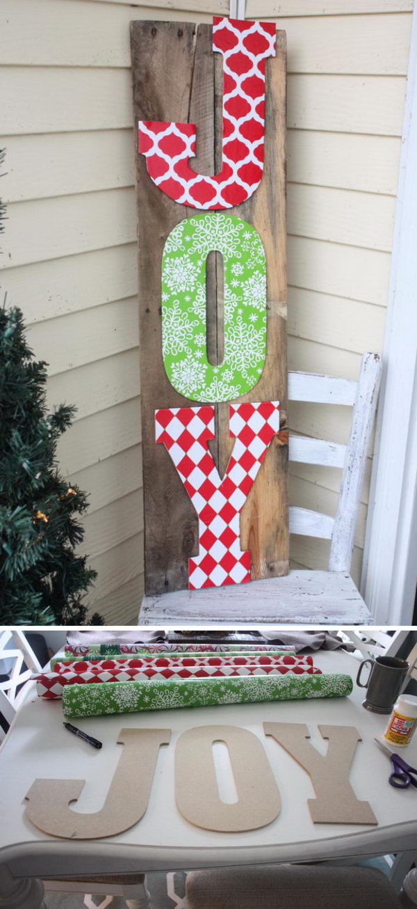 DIY Joy Pallet Sign. 