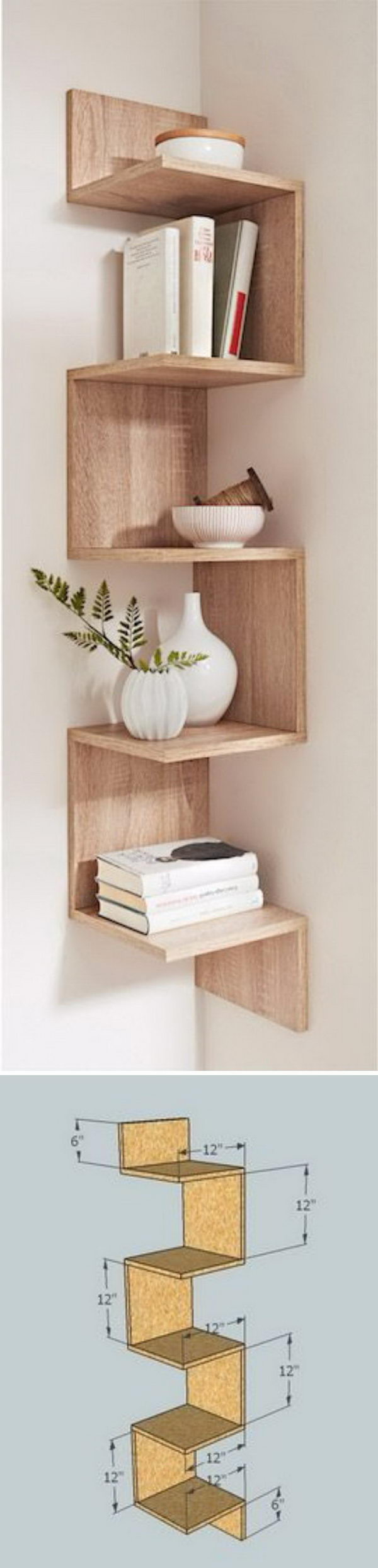 21 diy corner shelves