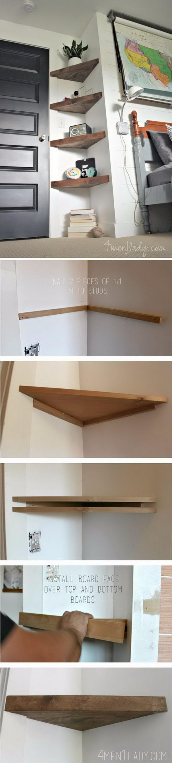 corner bookshelf for nursery