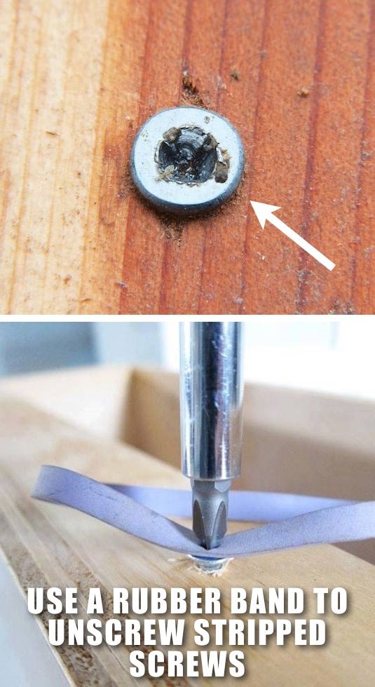 Use a Rubber Band to Unscrew Stripped Screws.