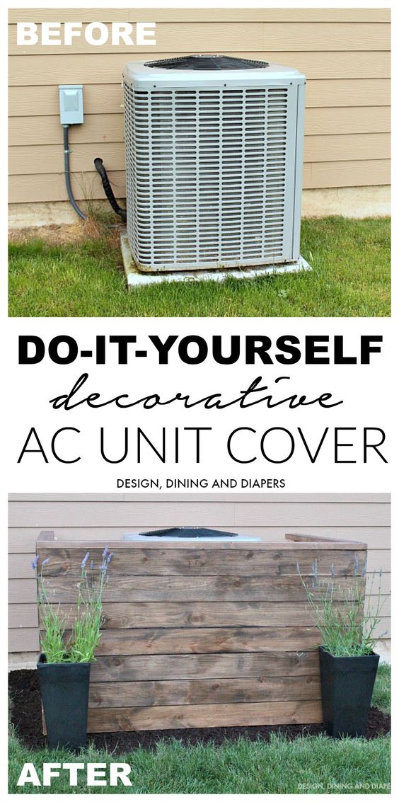 DIY Decorative Air Conditioner Unit Cover.