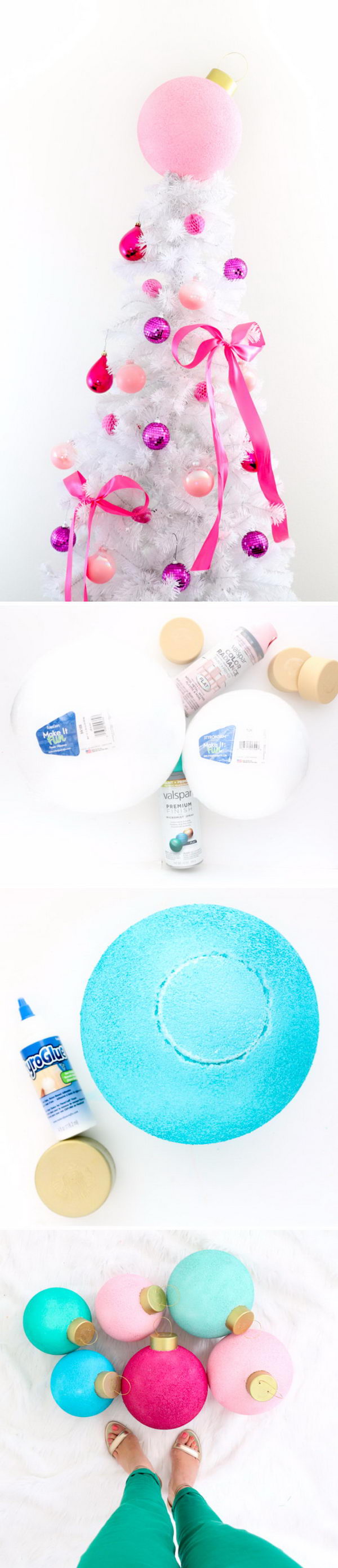 Huge Colorful Tree Topper Made With Foam Balls.