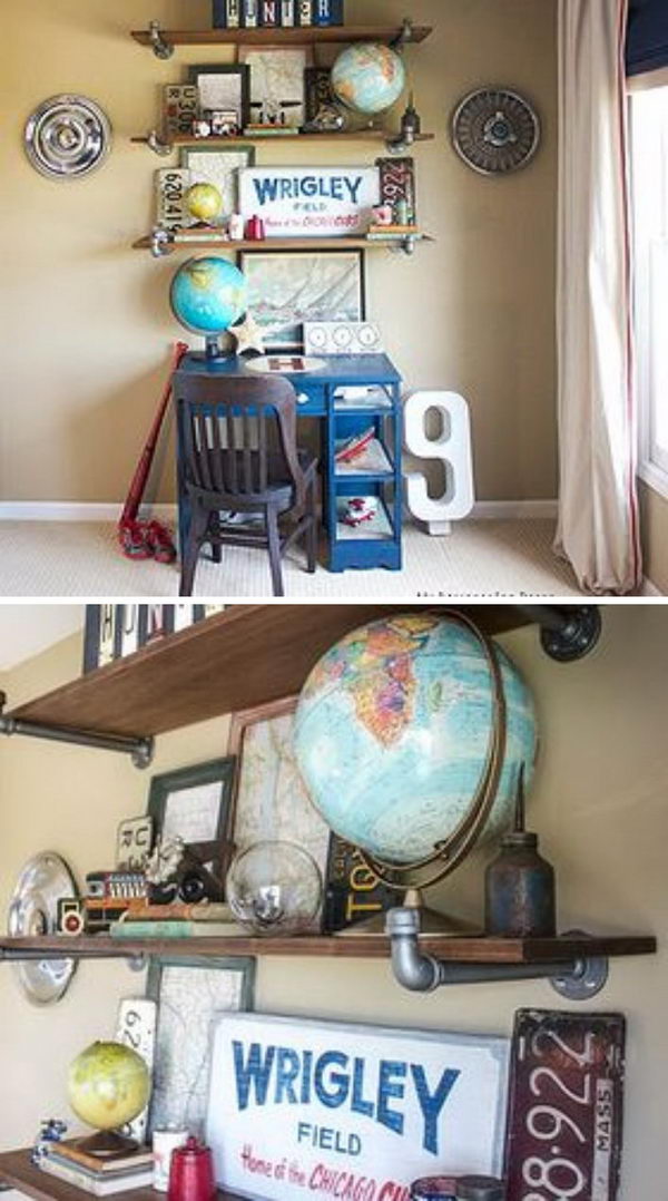 20 Cool Diy Shelf Ideas To Spruce Up Your Boy S Room Wall 2017