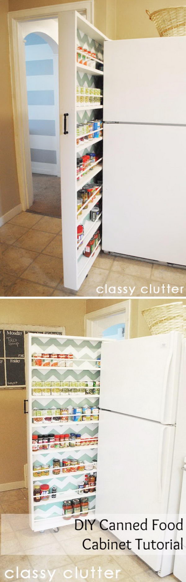 DIY Slide Out Pantry.