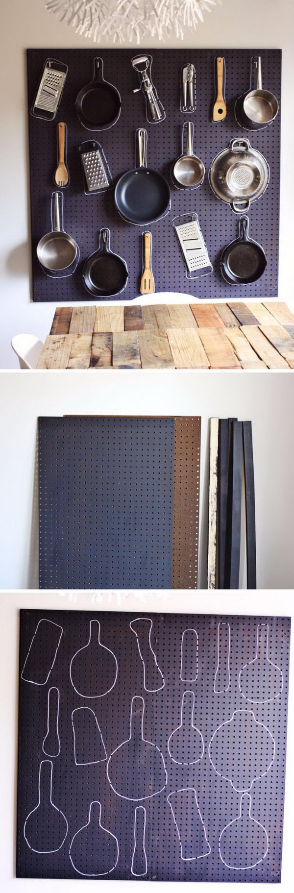 DIY Kitchen Pegboards.