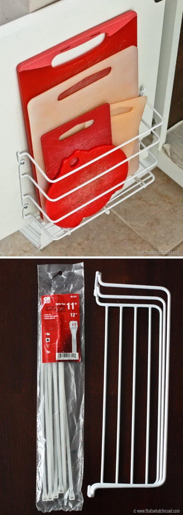 Kitchen Cabinet Door Cutting Boards Holder Organizer.