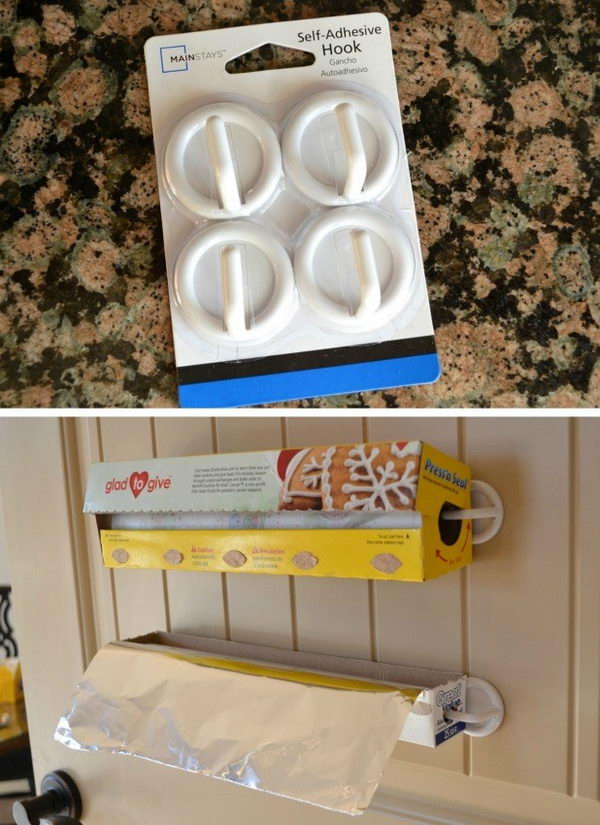Easy Plastic Wrap Holder.