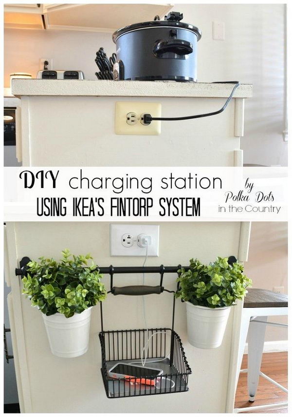 DIY Charging Station Using Ikea's Fintorp System.