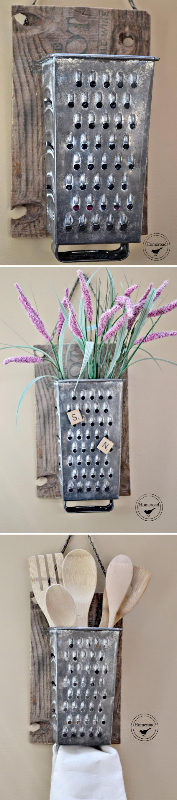 Vintage Cheese Grater Organizer.
