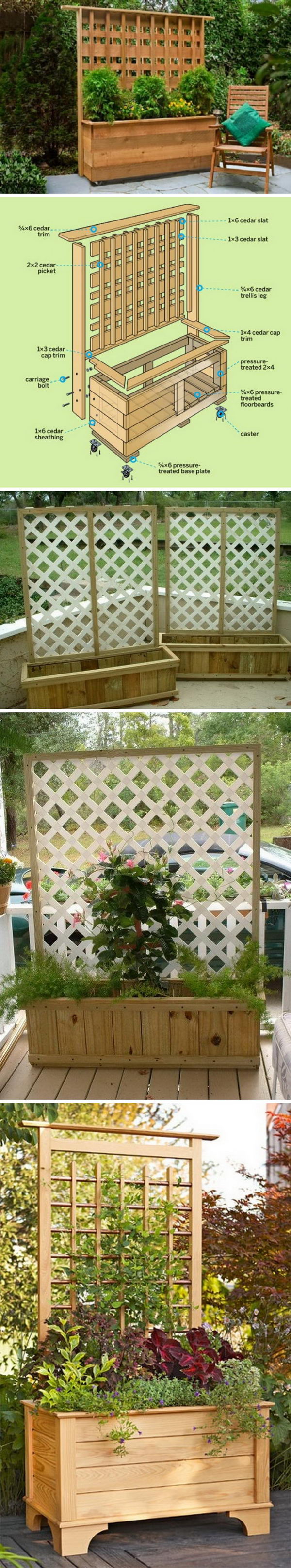 DIY Privacy Planter.