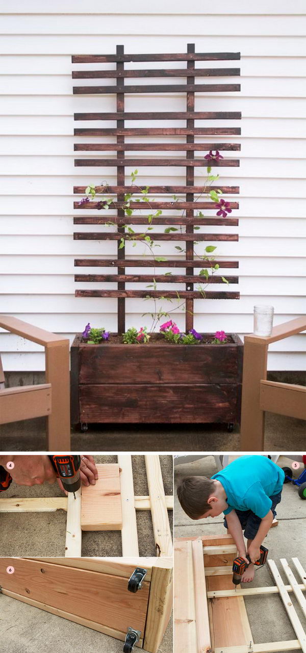 DIY Trellis and Planter Box.