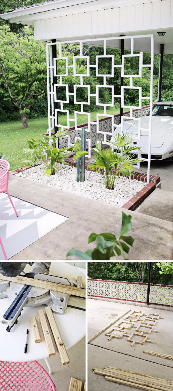 DIY Trellis Screen.