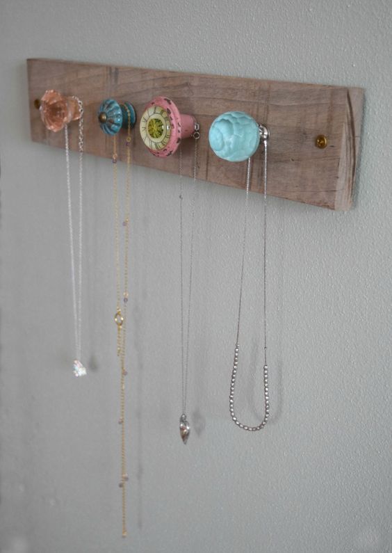 DIY Jewelry Wall Display.