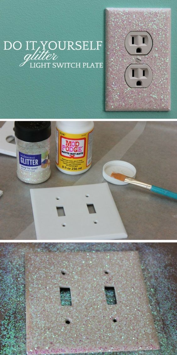 Glitter Light Switch Plate.