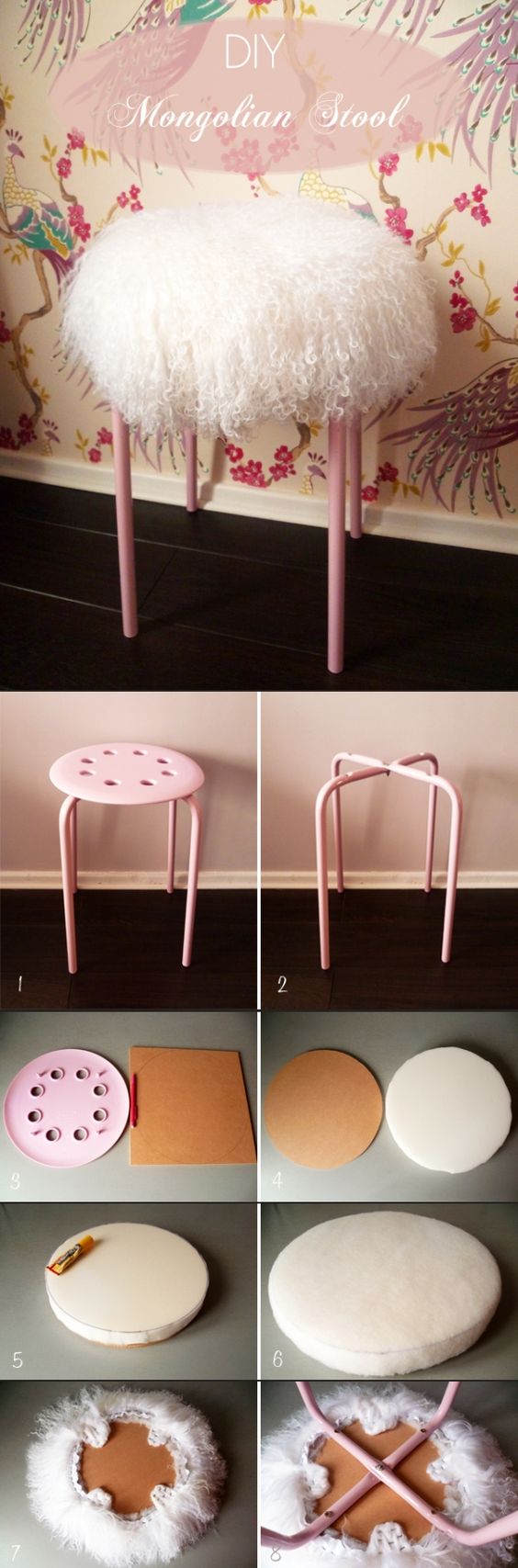 DIY Mongolian Lamb Stool.