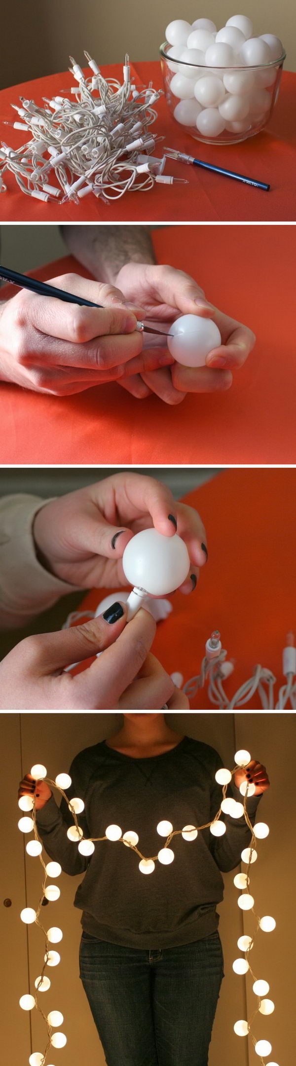 Ping Pong Ball Lights.