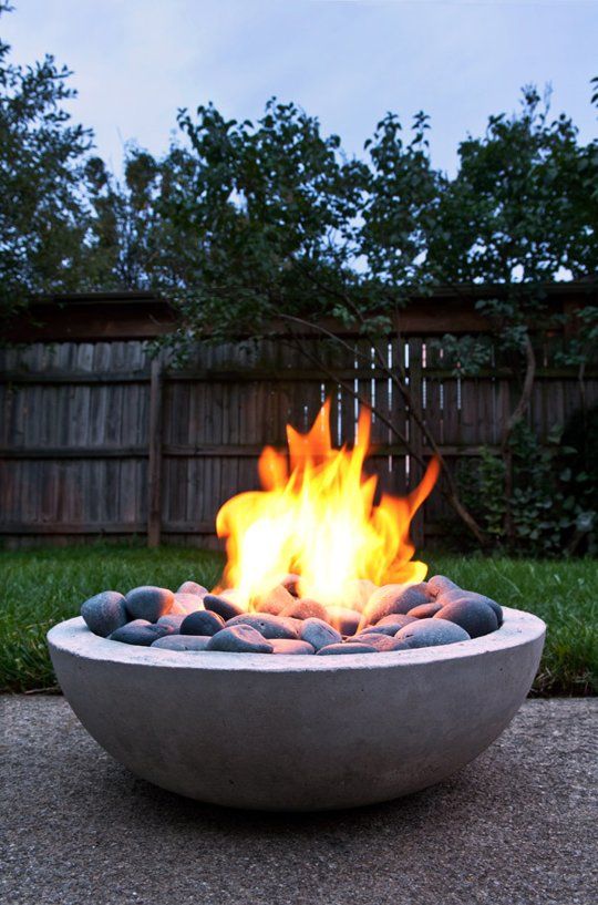 DIY Concrete Fire Pit.