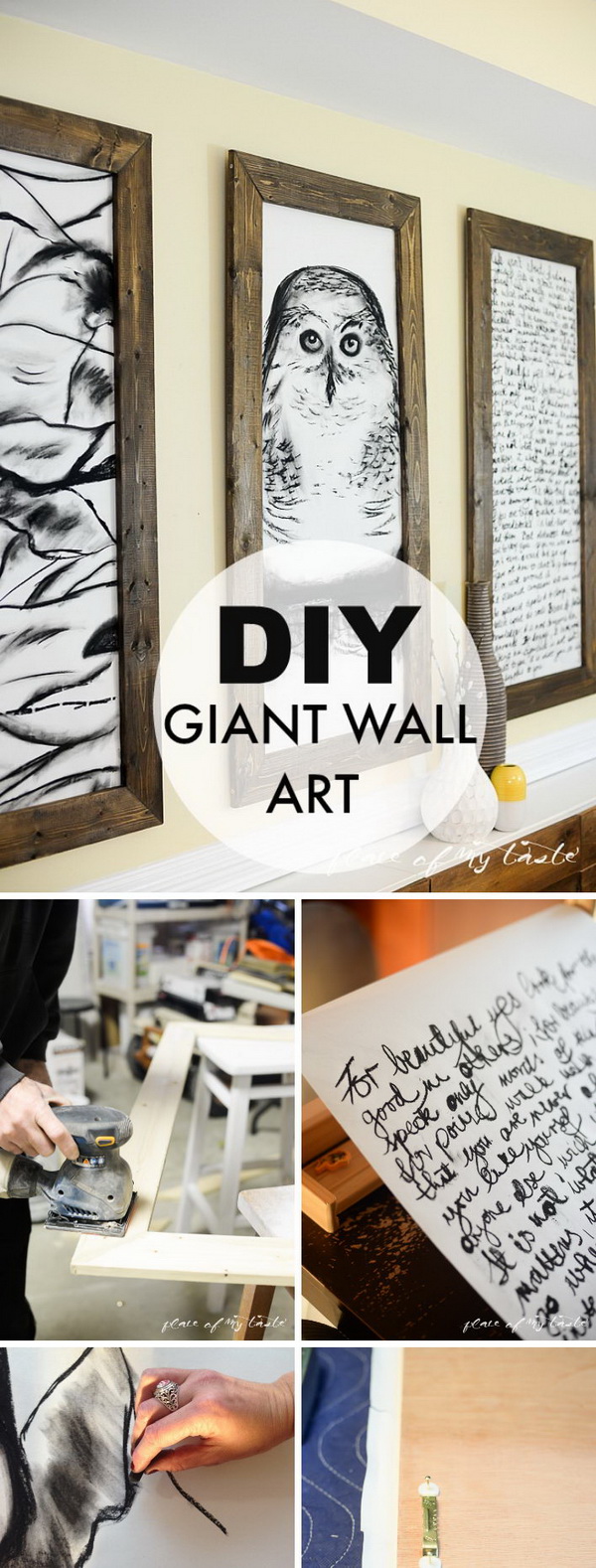 DIY Rustic Giant Wall Art.