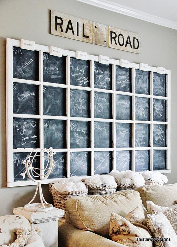 DIY Chalkboard Calendar.