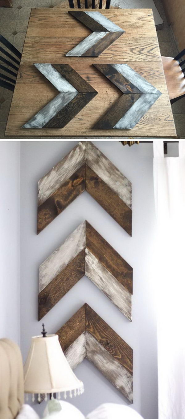 DIY Chevron Wooden Arrows.