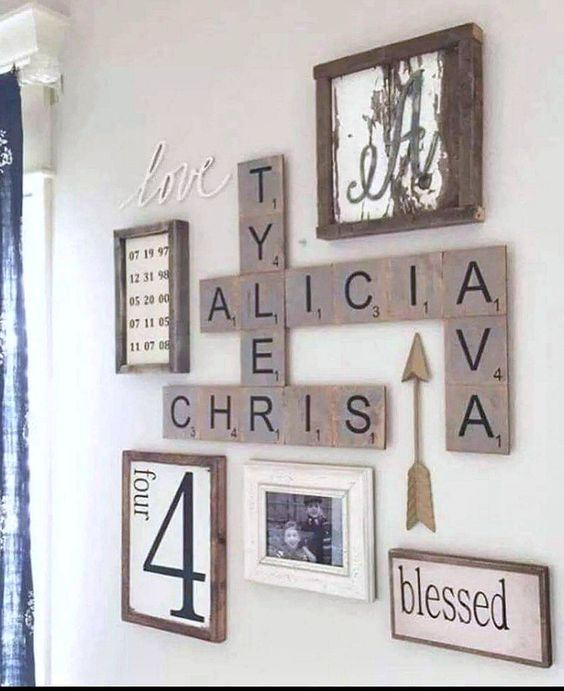 DIY Scrabble Letters .