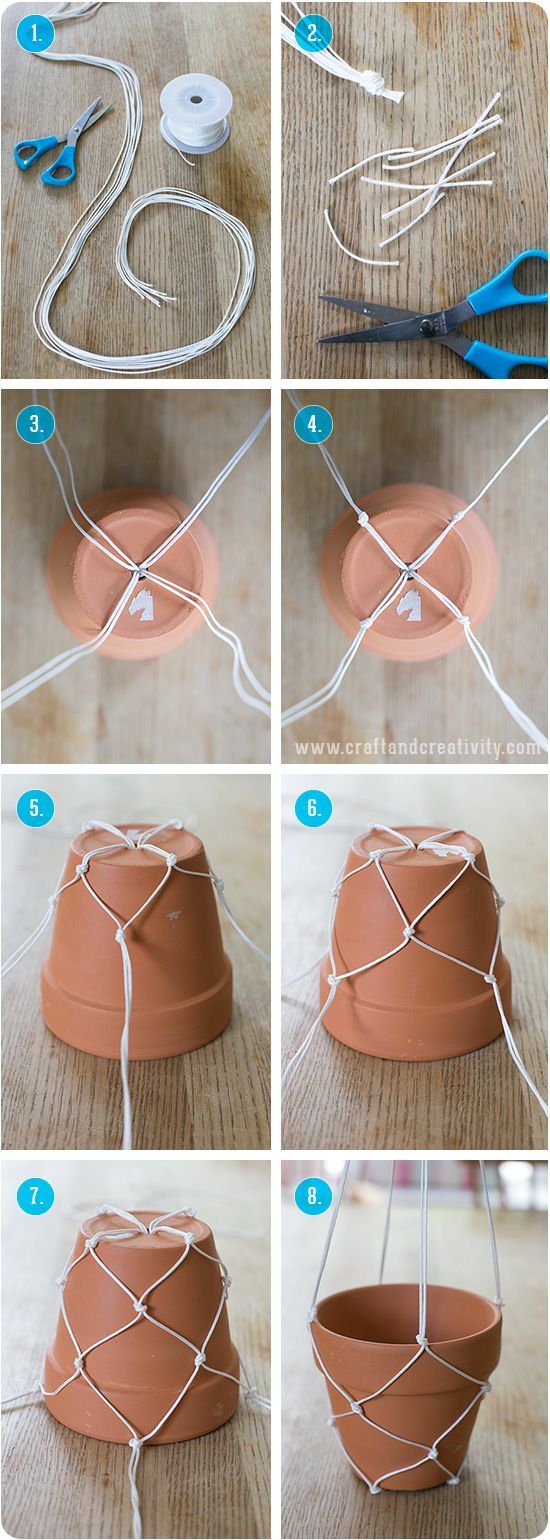 Easy DIY Hanging Planter.