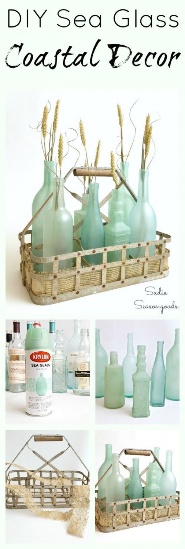 Sea Glass Bottles.