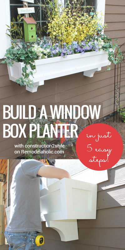Enhance the Exterior Using DIY Window Box Planter.