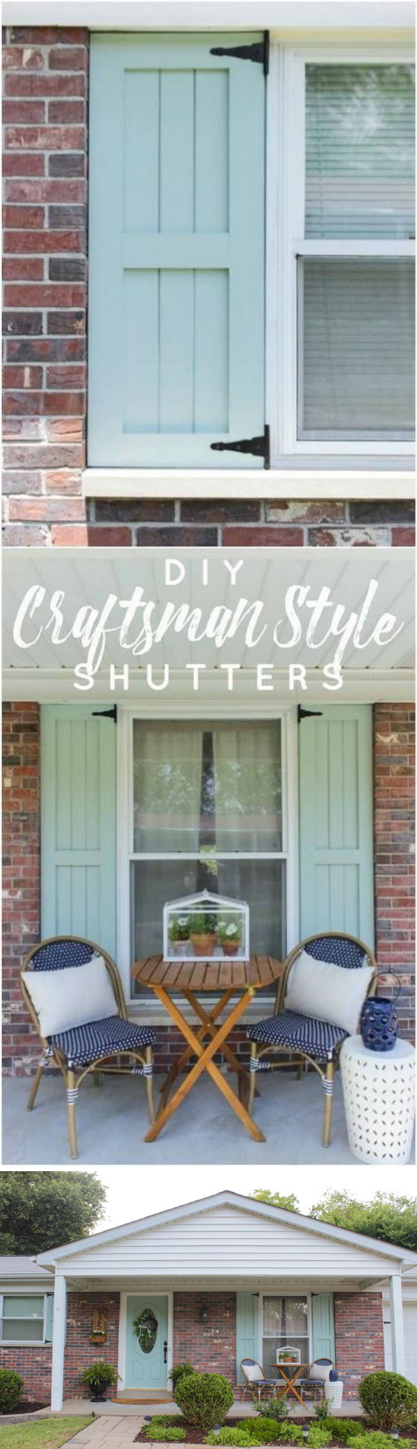 Flank a Window with Decorative Outdoor Shutters.