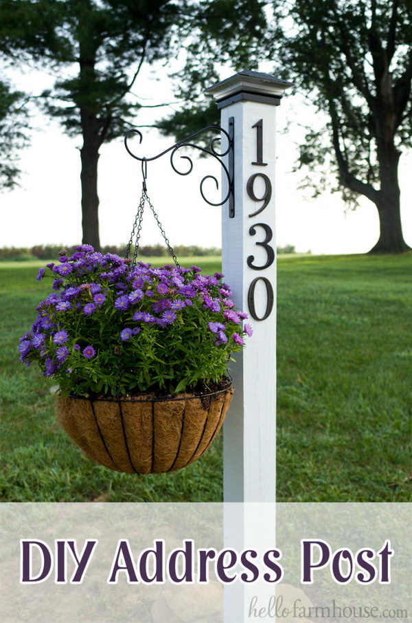 Make an Easy DIY Address Post on A Budget.
