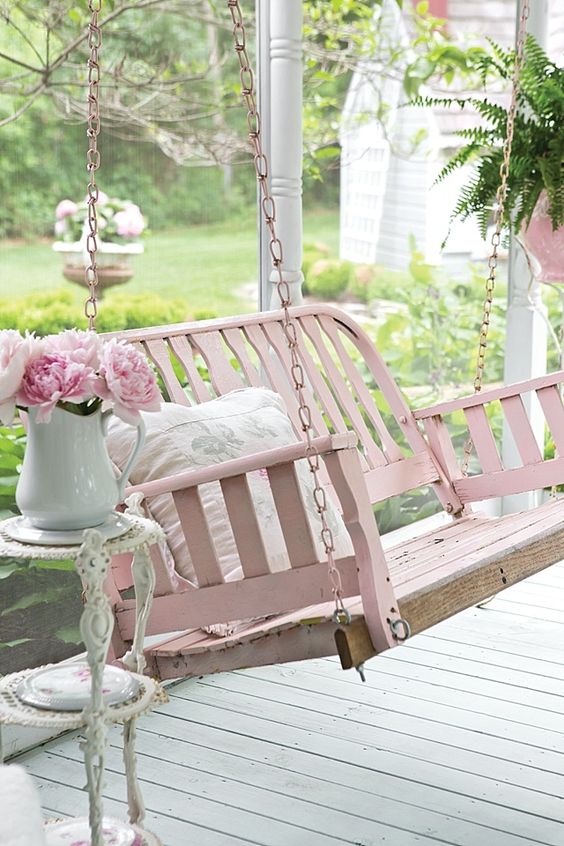 Create a Cozy Porch Area with Swings.