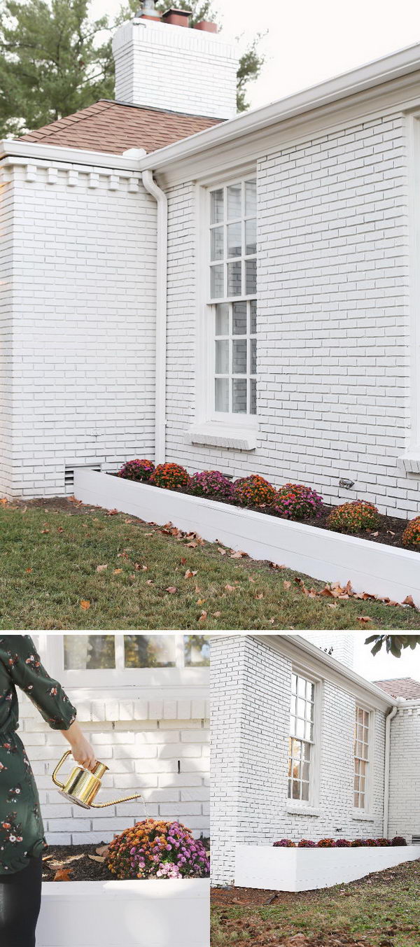 Built Custom Flower Beds on The Sides of The House.