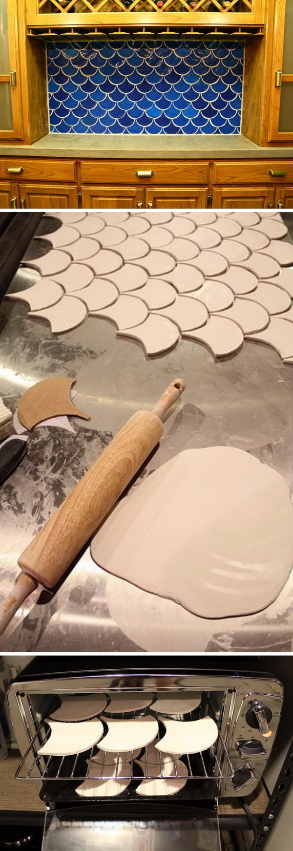 DIY Fish Scale Tiles.