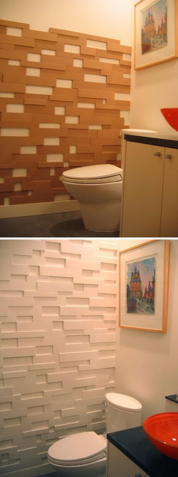 3D Effect Wallpaper Accent Wall. 